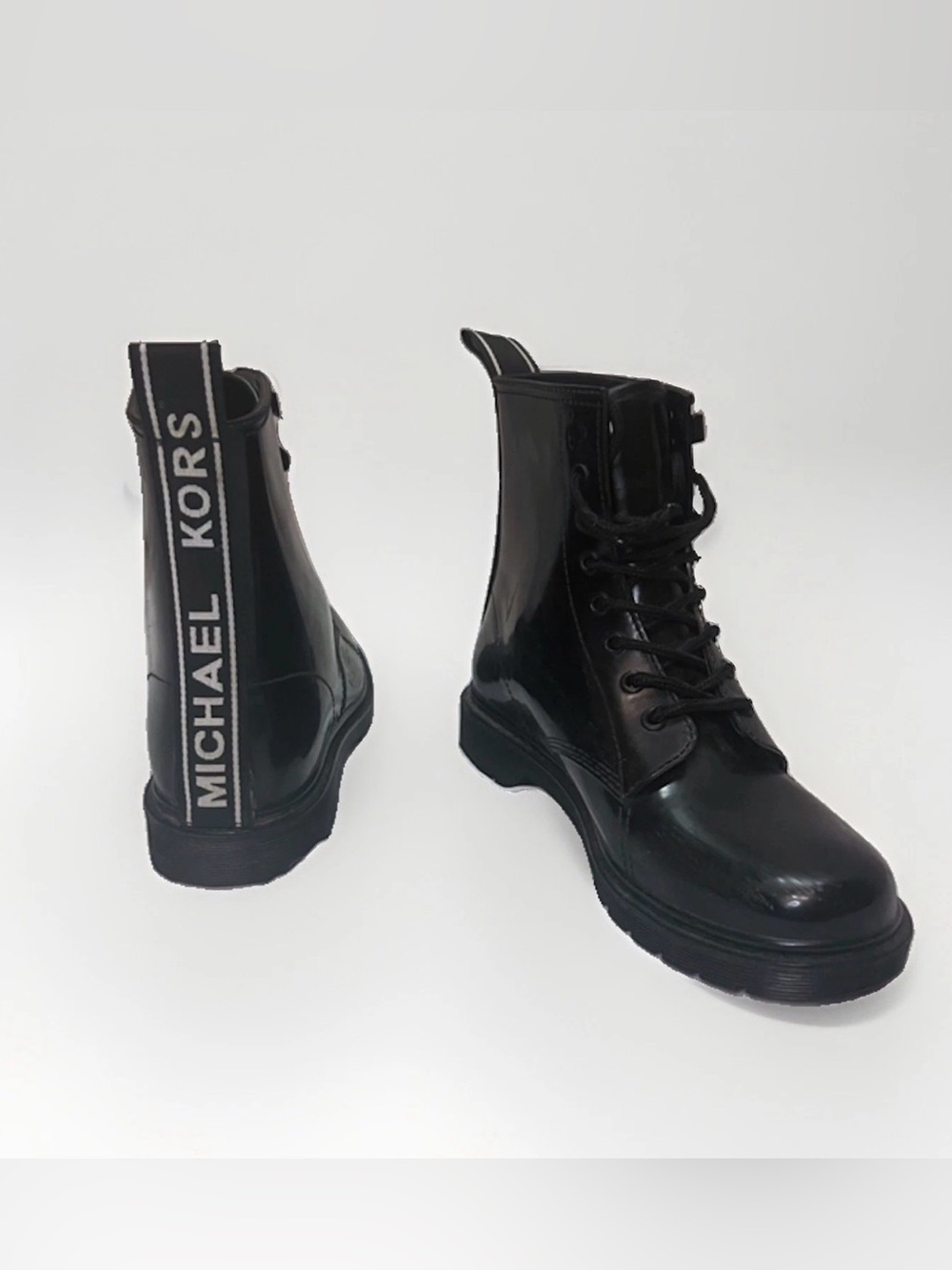 Michael Kors Boot Tavie Rain Bootie Size 8 Black Waterproof Combat